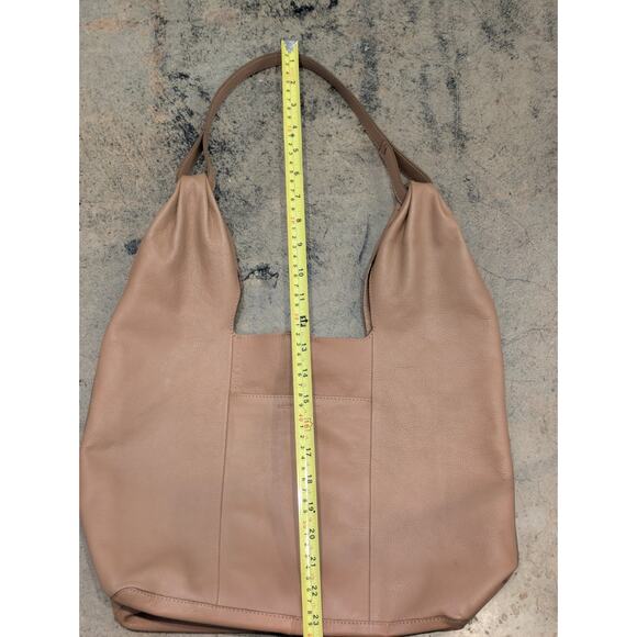 Lucky Brand Large Leather Satchel Tote VACHETTA Brown 0313DM0124 Chic Hobo - Picture 10 of 13